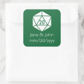 Carré Tabletop Chic dans Sticker Vert (Sac)