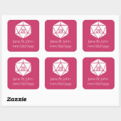 Carré Tabletop Chic en Sticker framboise (Feuille)
