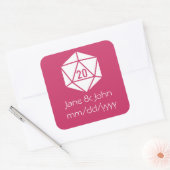 Carré Tabletop Chic en Sticker framboise (Enveloppe)