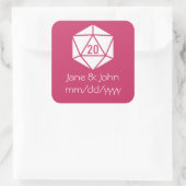 Carré Tabletop Chic en Sticker framboise (Sac)