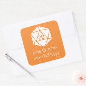 Carré Tabletop Chic en Sticker orange (Enveloppe)
