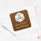 Carré Tablette Chic dans Sticker au chocolat (Enveloppe)