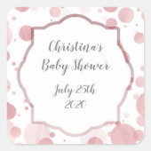 Carré Tag, Bébé Girl Douche Sticker (Devant)