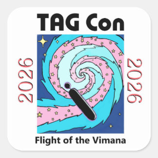 Carré Tag Con 2026 - Flight of the Vimana Sticker