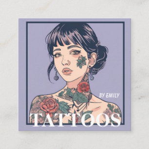 Carré Tatouages Artiste Carte de visite graphique