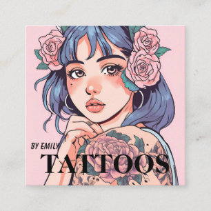 Carré Tatouages Artiste Carte de visite graphique