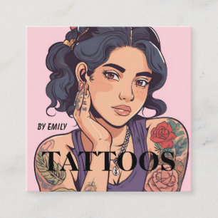 Carré Tatouages Artiste Carte de visite graphique