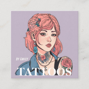 Carré Tatouages Artiste Carte de visite graphique