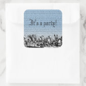 Carré Tea Party avec sticker texte (Sac)