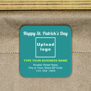 Carré Teal Green Saint Patrick Business Square Sticker