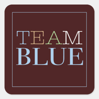 Carré Team Blue pour Sticker pour Garçon pour la fête de