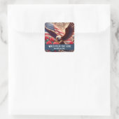 Carré Template for Patriotic American Flag Eagle Sticker (Sac)