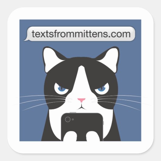 Carré Textes de Mittens Sticker (Devant)