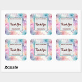 Carré Thank You Candle Label – Elegant Gift Sticker (Feuille)