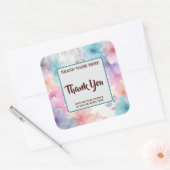 Carré Thank You Candle Label – Elegant Gift Sticker (Enveloppe)