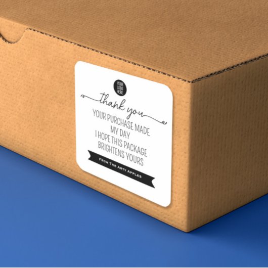 Carré Thank You Sticker – Small Business Branding