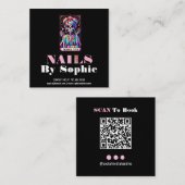 Carré Thème Tarot Nail Tech Nail Art Carte de visite (Devant / Derrière)