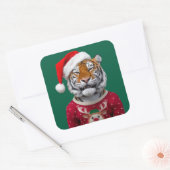 Carré Tiger Christmas Sticker (Enveloppe)