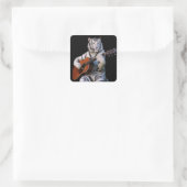 Carré Tiger in the Dark – Minimal Sticker (Sac)