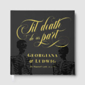 Carré Til Death Do Us Part Skeletons Goth Mariage (Recto)