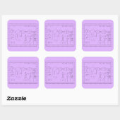 Carré tilde.town ascii art sticker (Feuille)