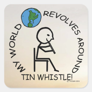 Carré Tin Whistle - Le monde tourne autour du Sticker Ca