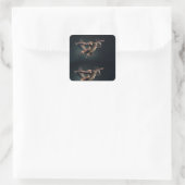 Carré Tiny Titan – Minimal Surreal Squirrel Sticker (Sac)