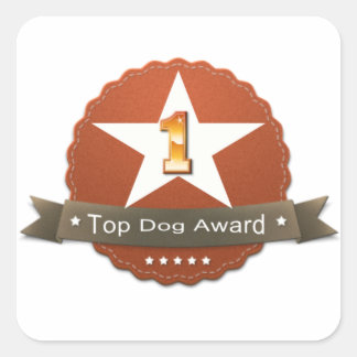 Carré Top Dog Award Sticker