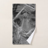 Carré tordu, gris et noir "brushstrokies" (Serviette à main)