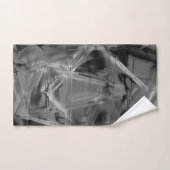 Carré tordu, gris et noir "brushstrokies" (Serviette à main)