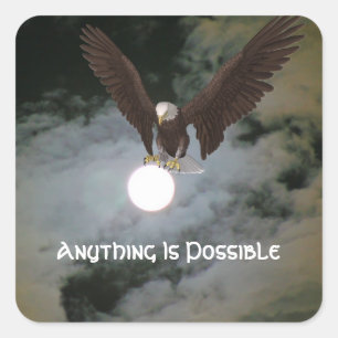 Carré Tout est possible Eagle Inspirational Sticker