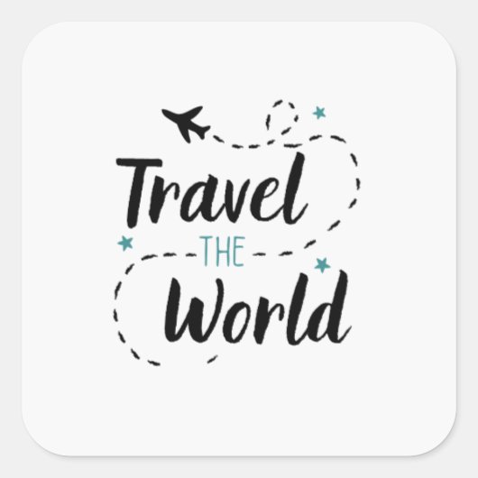 Carré Travel The World Sticker (Devant)
