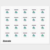 Carré Triangles Only Geometry I Know Jiu Jitsu Sticker (Feuille)
