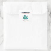Carré Triangles Only Geometry I Know Jiu Jitsu Sticker (Sac)