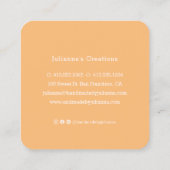 Carré Tricot petit carte de visite (Dos)