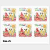 Carré Tropical Treats – Summer Snack Sticker Set (Feuille)