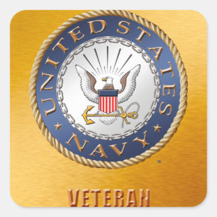 Carré U.S. Navy Veteran Sticker