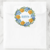 Carré Ukraine Ukrainienne Fleurs de couronne Sticker de  (Sac)