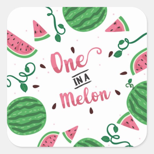 Carré Un Dans Un Sticker Melon, Watermelon (Devant)