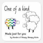 Carré Un Sticker en mouton (Devant)