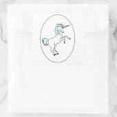 Carré Unicorne Dans Sticker Bague Violet (Sac)