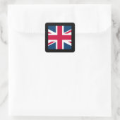 Carré Union Jack Sticker avec bordure noire (Sac)