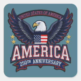 Carré USA 250th Anniversary Eagle Patriotic Sticker