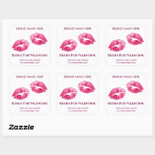 Carré Valentine Kisses Custom Candle Sticker (Feuille)
