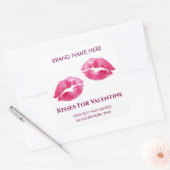 Carré Valentine Kisses Custom Candle Sticker (Enveloppe)