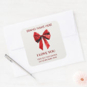 Carré Valentine Kisses Custom Candle Sticker (Enveloppe)