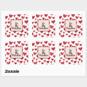 Carré Valentine’s Day Red Sticker Be My Valentine (Feuille)