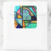 Carré Verre Abstrait 1 Sticker (Sac)