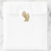 Carré Vibrant Argent AUTRES MAINS Sticker Impression (Sac)