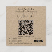 Carré Vignes de couronnes faites main | Carte de visite (Dos)